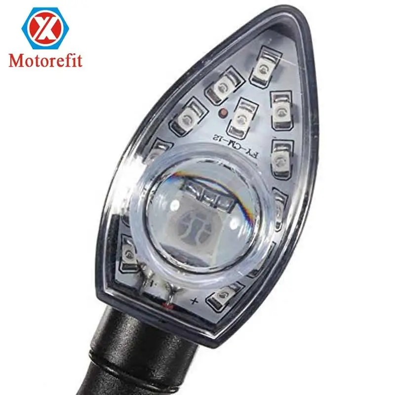 Motorcycle Turn Signal Light LED Indicators Blinkers 13 Bulbs Amber Universal DC 12V(Pack of 4)