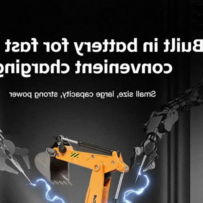 9IMOD 1/64 RC Excavator Alloy Remote Control Engineering Truck Full Proportional with Sound Light 340 Degree Rotation