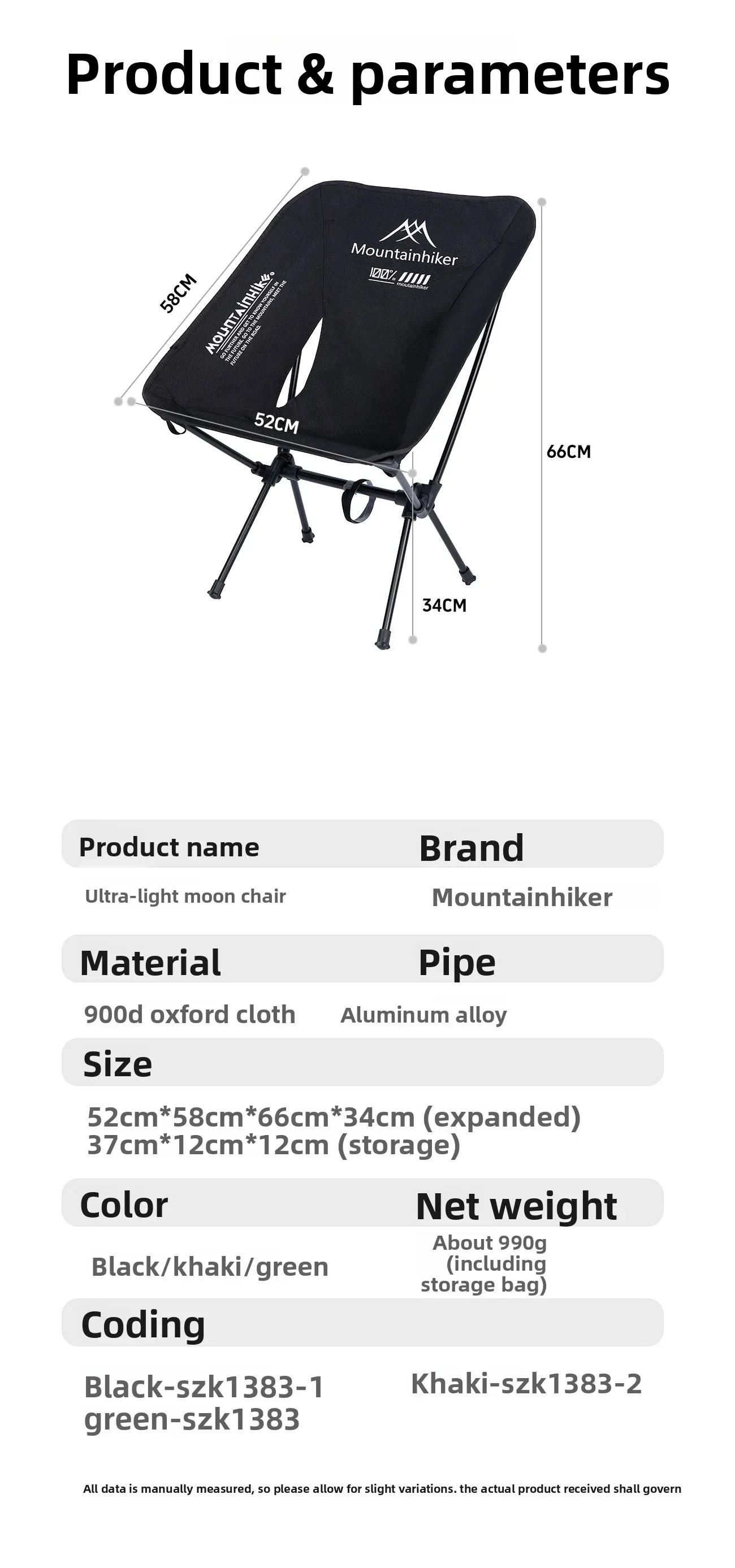MOUNTAINHIKER Ultraleichter Tragbarer Klappbarer Mondstuhl aus Aluminiumlegierung für Camping, Wandern und Angeln mit Aufbewahrungstasche – Detail 16