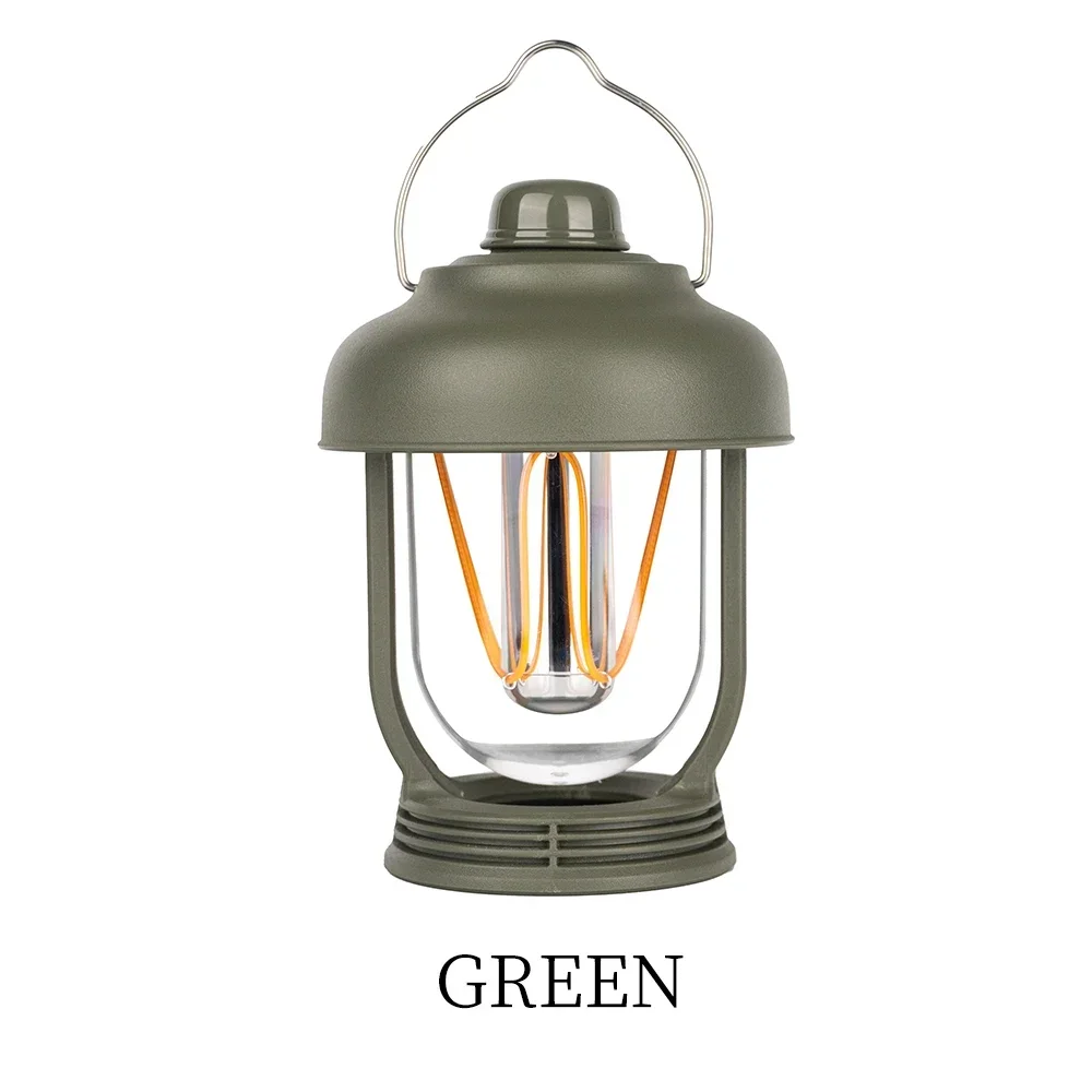 

outdoor retro camping light waterproof portable camping tent lamp vintage led rechargeable camping lanterns