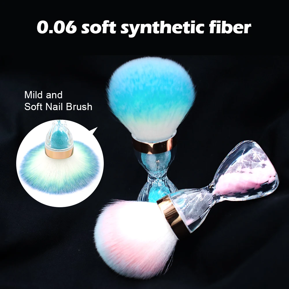 

Diamond shaped large brush head cleaning Nail Powder Remove Handle Soft brush Cleaning Nail Brush For Manicure Gel Nail Accessor