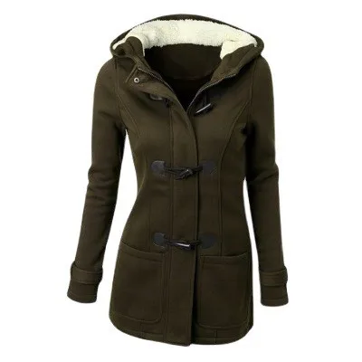 Piping Coat Crew Neck Loose Fit Commuter Chic with Single Breasted Trench Coat Epaulettes Mid Length Epaulette Jacket for Women
