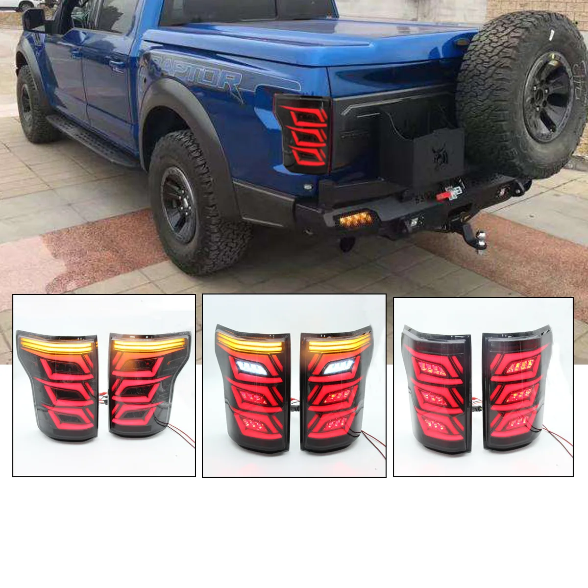 

JunCar Suitable for FD Raptor F150 2015 - 2019 US version of tail light assembly modified LED tail light