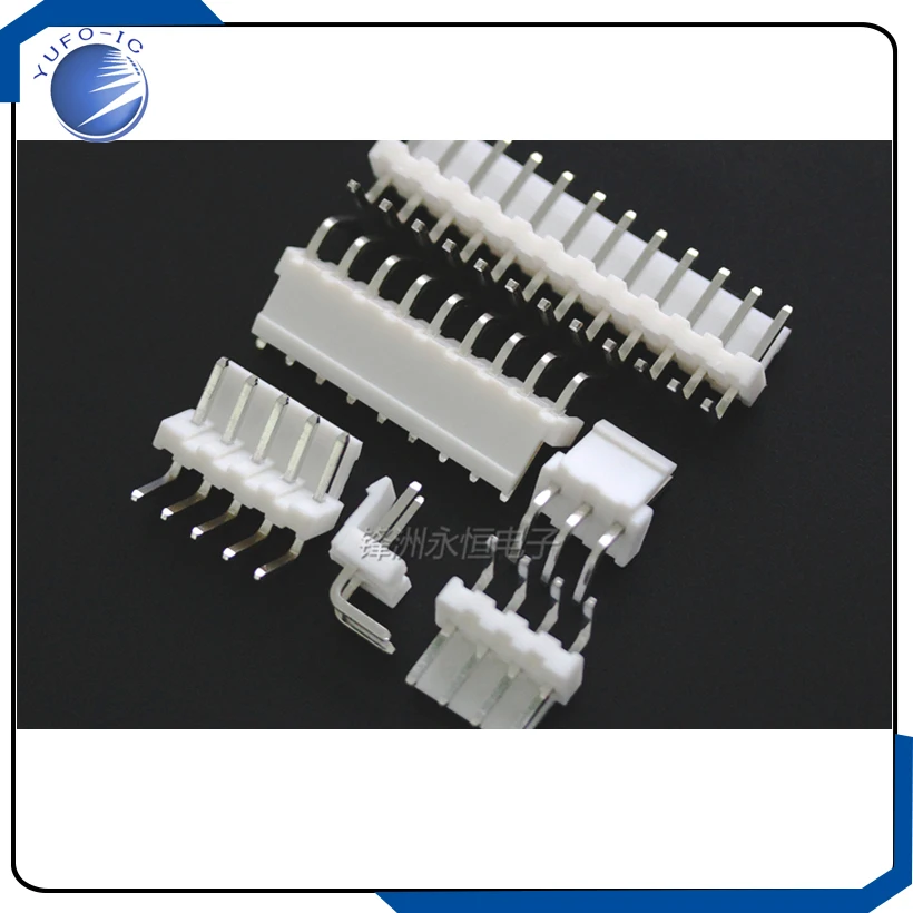 50pcs 2/3/4/5/6/7/8/9/10/11/12P pin Header 3.96MM male Terminal VH3.96  Connectors PH-A right angle pins 90 degree