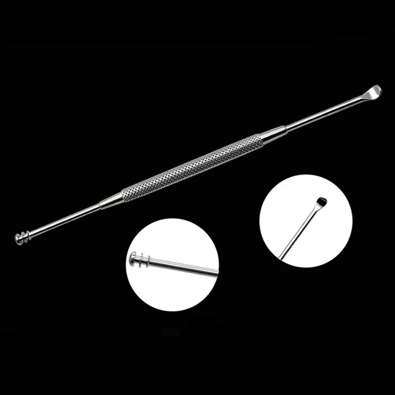 Đồng Hồ Nam Dây Thép Không Gỉ Xoắn Ốc Tai Chọn Hai Kết Thúc Xoay 360 Độ Tai Muỗng Xúc Ráy Tai Loại Bỏ Bụi Tai Dụng Cụ Vệ Sinh Làm Sạch