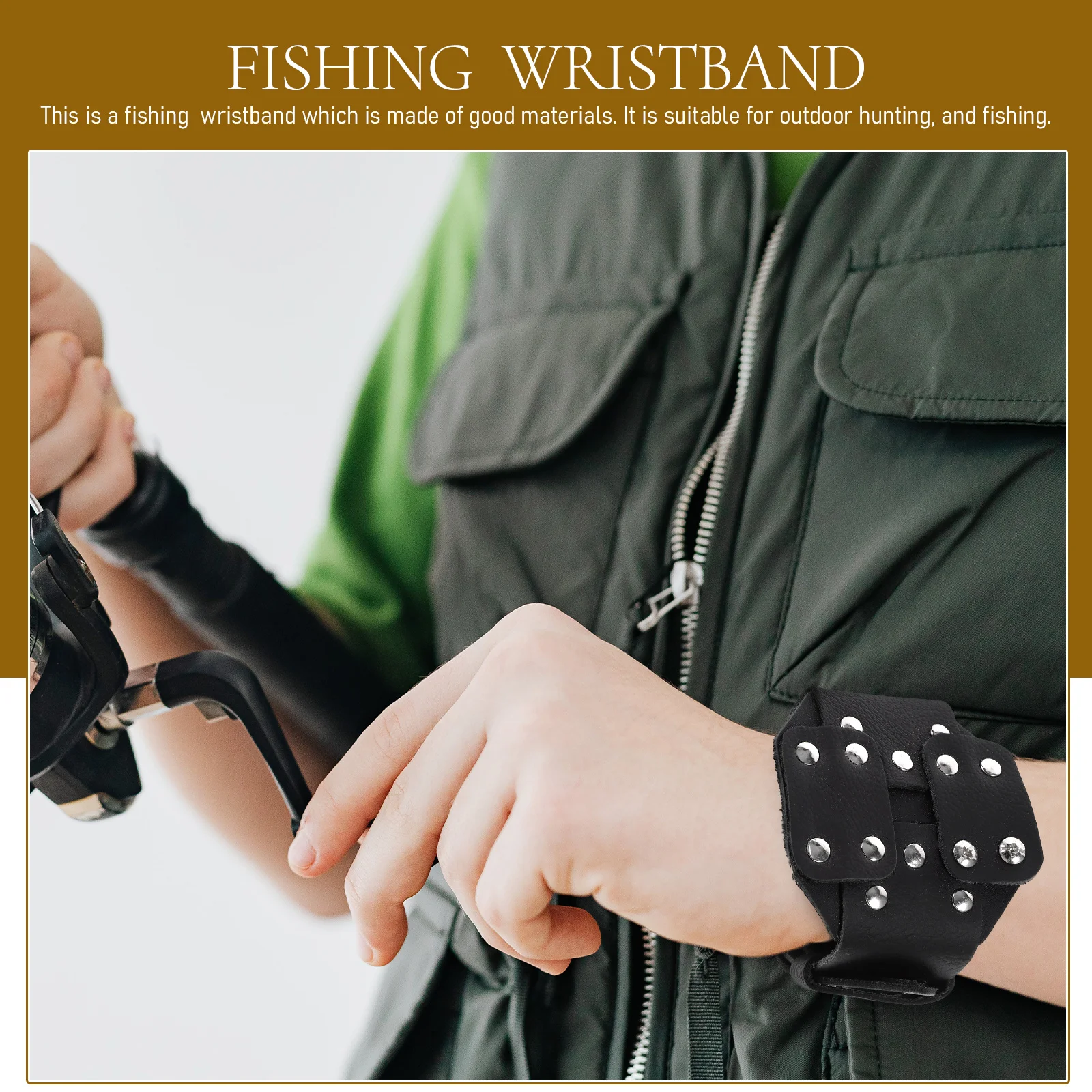 

2 Pair Fishing Handguards Wristbands for Shooting Hunting Adjustable Strap Lightweight Durable Metal Buckle Outdoor Sports