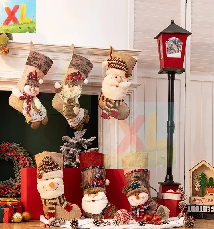 

Santa Claus Doll Snowman Doll Elk Doll Christmas Gift Socks Gift Scene Decoration
