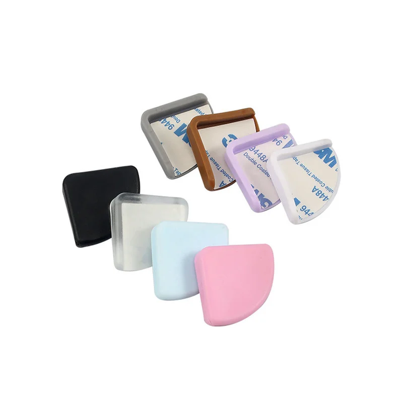 4pcs Silicone Anti- Collision Table Corner Guards Solid Desk Edge Guards Angle Pad Kids Window Glass Safety Protection Cover
