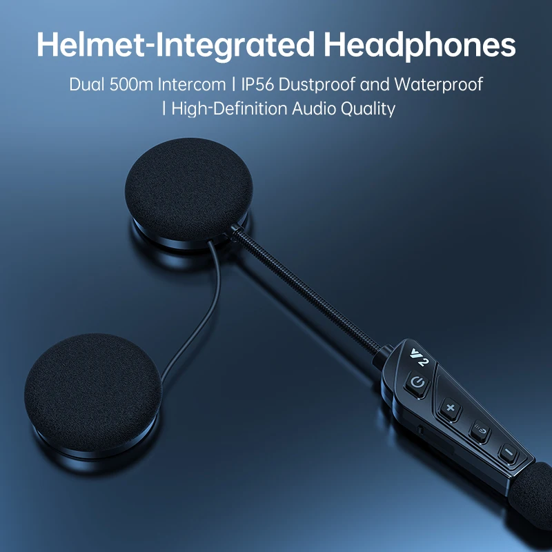 Y2 Motorcycle Riding Helmet Headset Wireless Bluetooth 500m Intercom Smart Noise Reduction Hands-Free Calling 6