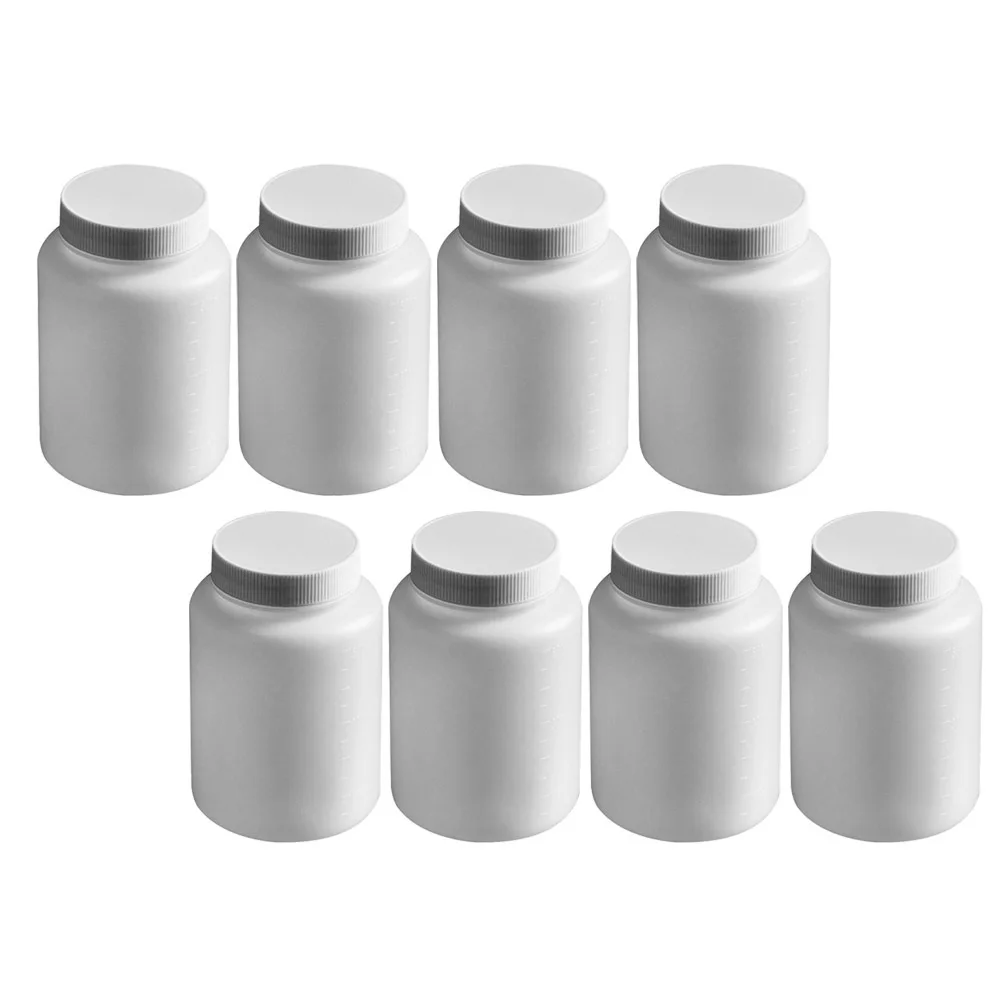 

500Ml Thicken Reagent Bottle Leakproof Plastic Storage Wide Mouth Liquid Container With Scale Lab Grade Durable Shampoo