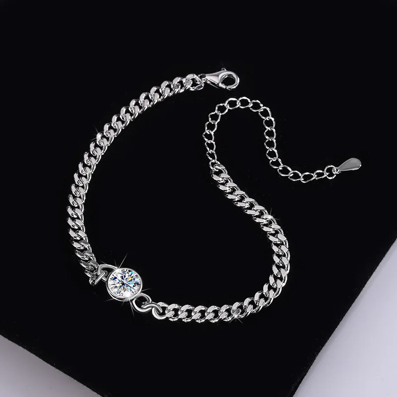 S925 sterling silver moissanite bubble bracelet for women temperament light luxury fashion simple wedding party Valentine's Day