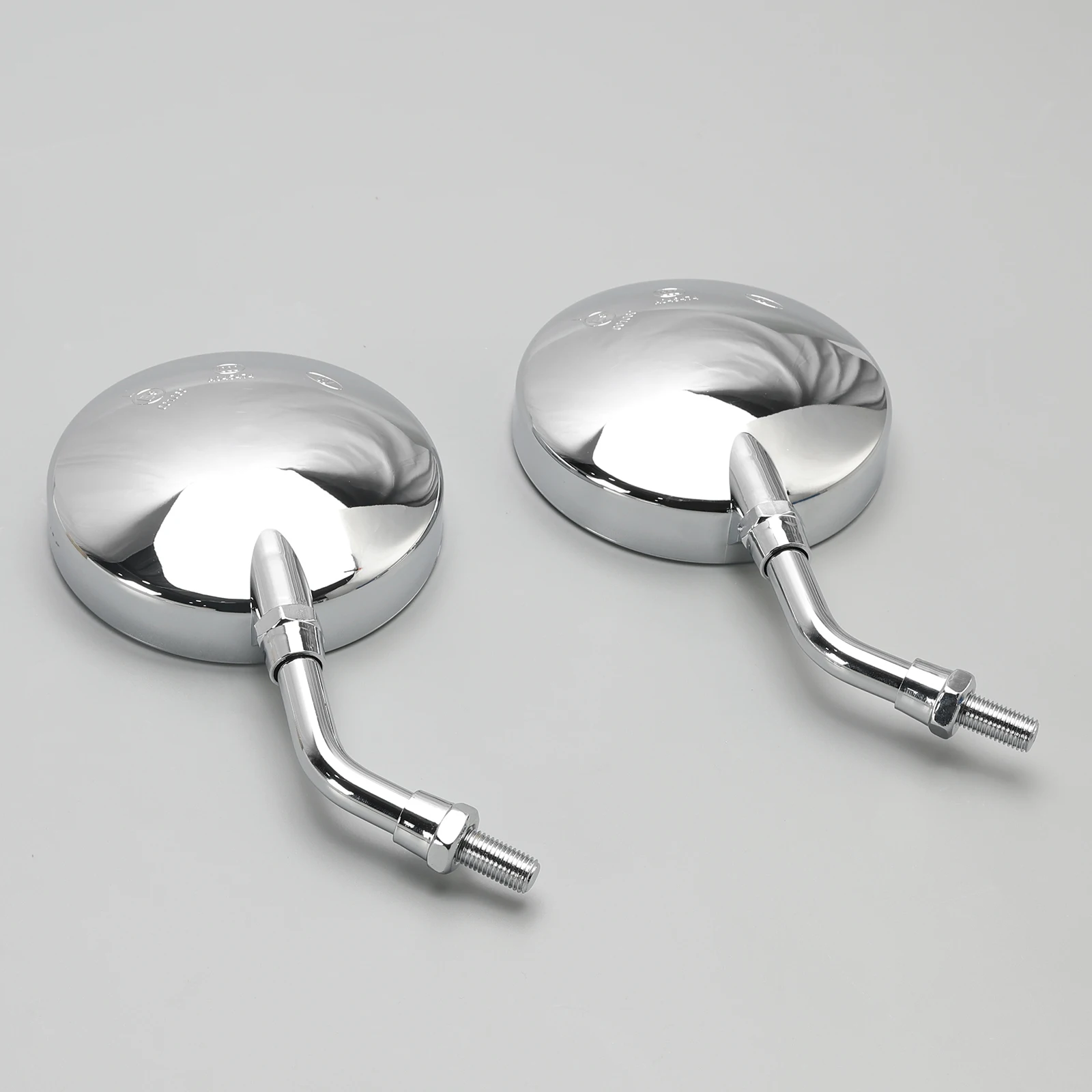 Artudatech Pair Chrome M10 Rearview Mirrors - 2 Type Stems For Kawasaki Z1 Z1000 Z 900 Z 1000