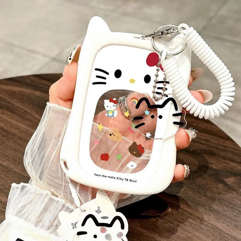 

Kawaii Sanrio HelloKitty Campus Meal Card Cute Card Holder Bus Subway ID Card Cartoon Protective Case Sweetness Holiday Gifts
