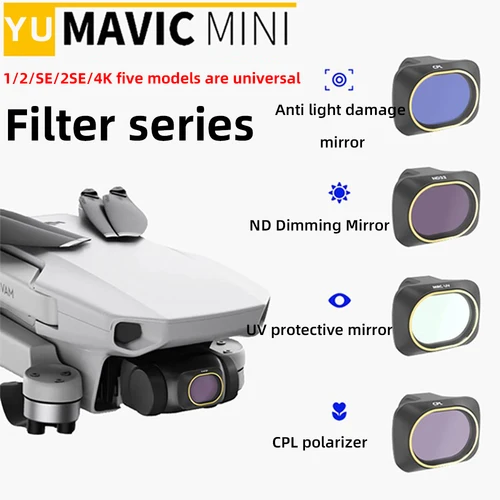 Aplicable al filtro DJI MINI 4k/1/2/se/2SE, juego de accesorios universales para drones DJI, protección UV, polarización de atenuación NDPL