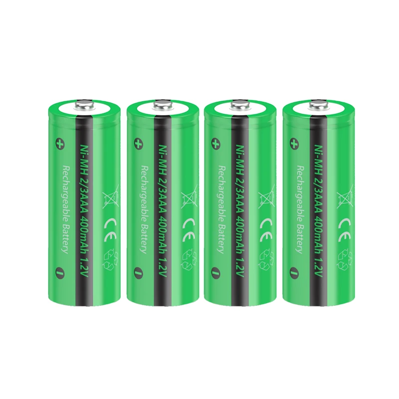 PKCELL 1.2V Ni-MH 2/3 AAA Rechargeable Battery Solar Lights Batteries Button top 400mAh 4PC for lamp Digital Camera indurstry