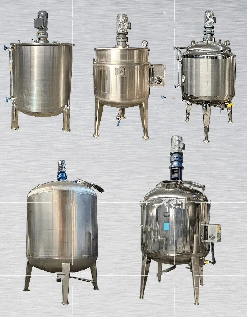 Factory Chemical Machinery Mixing Equipment Chemical Mixer Tank Liquid Mixing Machine Heating Tank with Mixer Stainless Steel