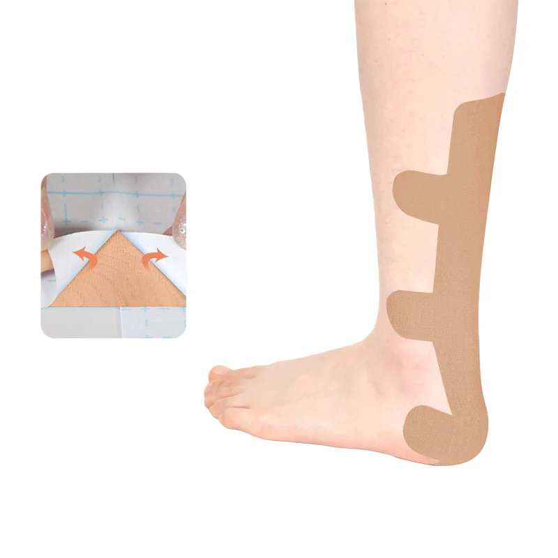 

10 шт. кинезиологическая лента для ахиллова сухожилия, эластичная пластырь для боли в мышцах ахиллова сухожилия, фиксированный ремешок для поддержки лодыжки, ежедневное использование