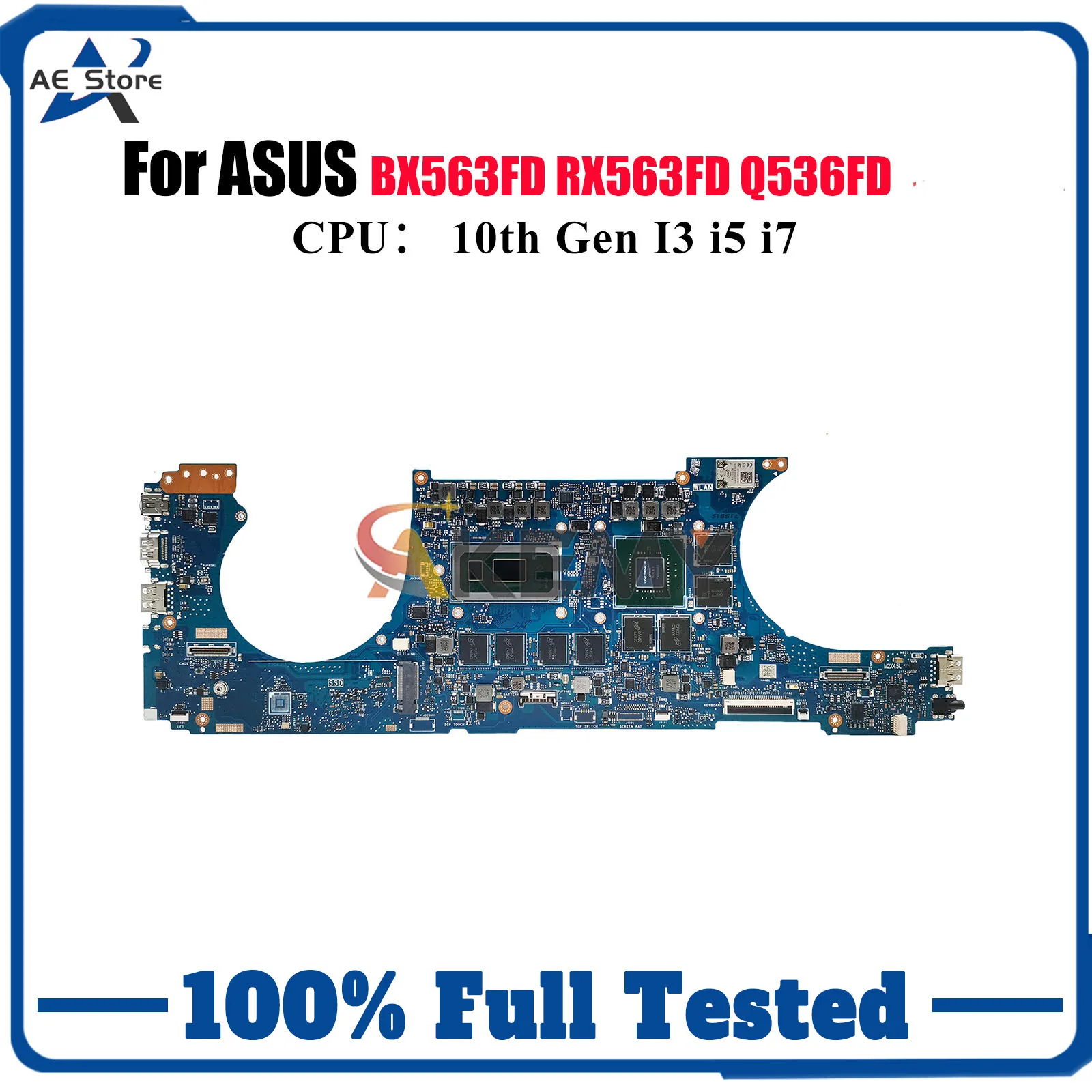 

UX563FD Laptop Motherboard For ASUS ZenBook UX56FA UX563 RX563FD UX56FD Q536FD BX563FD Notebook Mainboard With 10th Gen I3 i5 i7