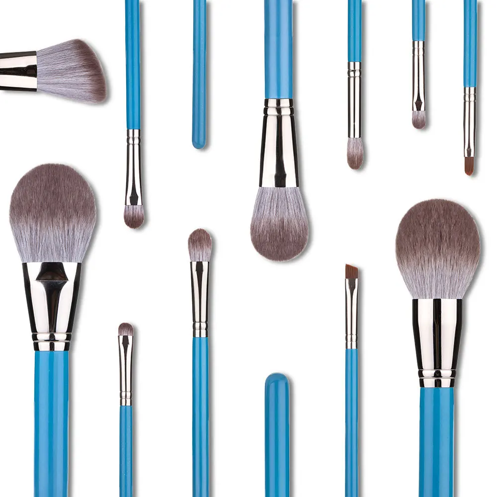 13pcs Vegan Makeup Brush Set, Ultra-Soft Hypoallergenic Bristles for Foundation Eyeshadow Eyebrow,Full Face Beauty Tools