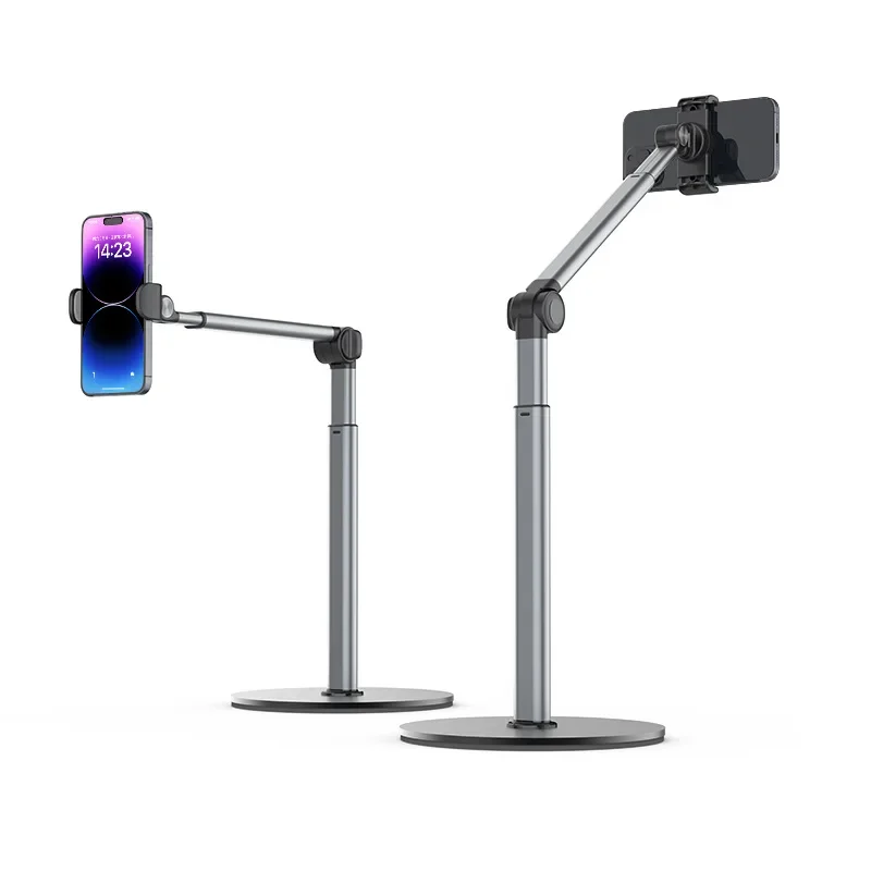 

Professional Live Streaming Phone Mount Tripod Holder 360 Degree Rotating Aluminum Desktop Stand For Vlogging Photography Online