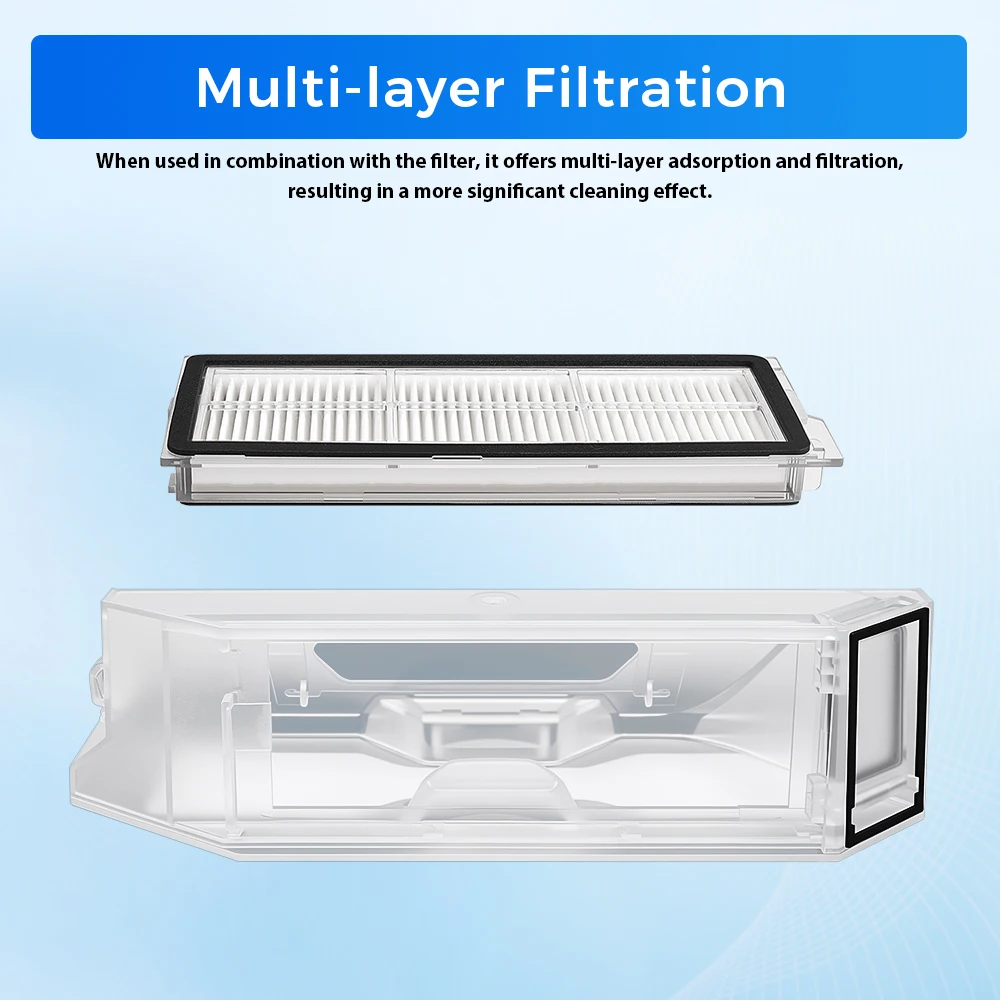 Dust Bin For Roborock Qrevo Pro /Qrevo MaxV /P10 Pro /P10S /Qrevo S /Qrevo Plus Robot Vacuum Cleaner Dust Box HEPA Filter Parts