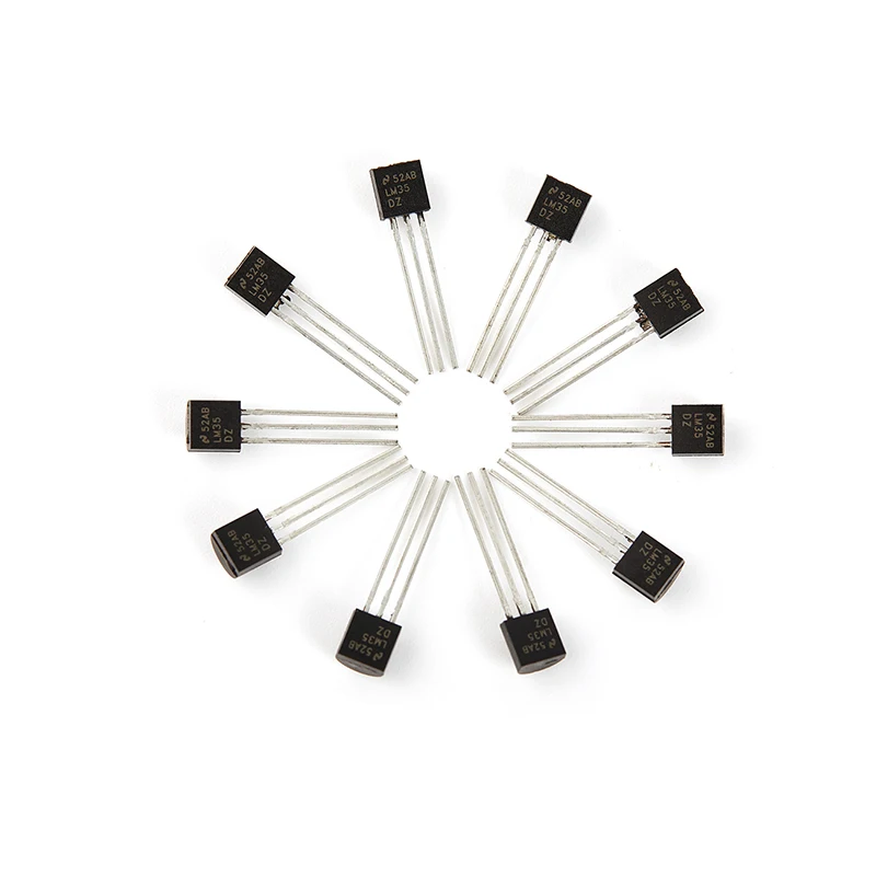 10 PCS LM35DZ TO-92 LM35 Precision Centigrade Temperature Sensors