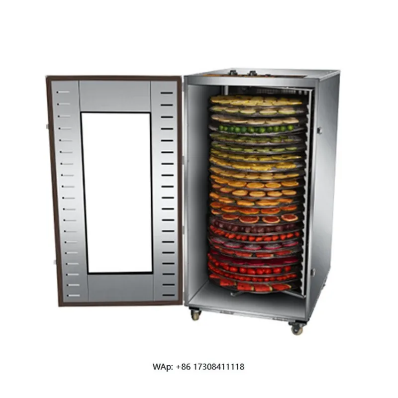 

22 Tray Commercial Food Beef Jerky Dehydrator Rotary Dehydration Garlic Onion Vegetable Flake Making Machine