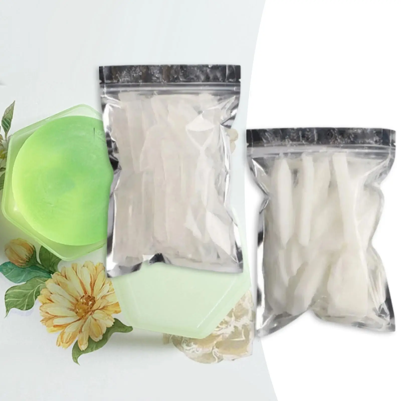 Soap Base Coconut Oil Palm Oil Glycerin Homemade 500G Easy to Make Clear and White Soap Crafts Kids Adults Beginners Men Women