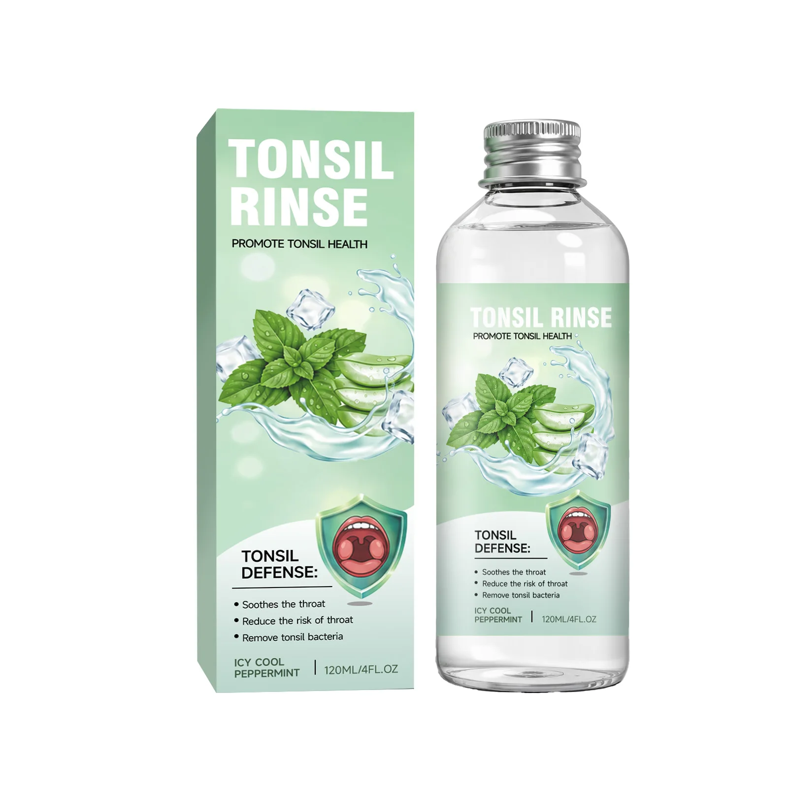 Refreshing Mint Mouthwash Remove Plaque Stains Enamel Safe No Sensitivity Fresh Breath Deep Cleaning Gentle Prevent Odor Breath