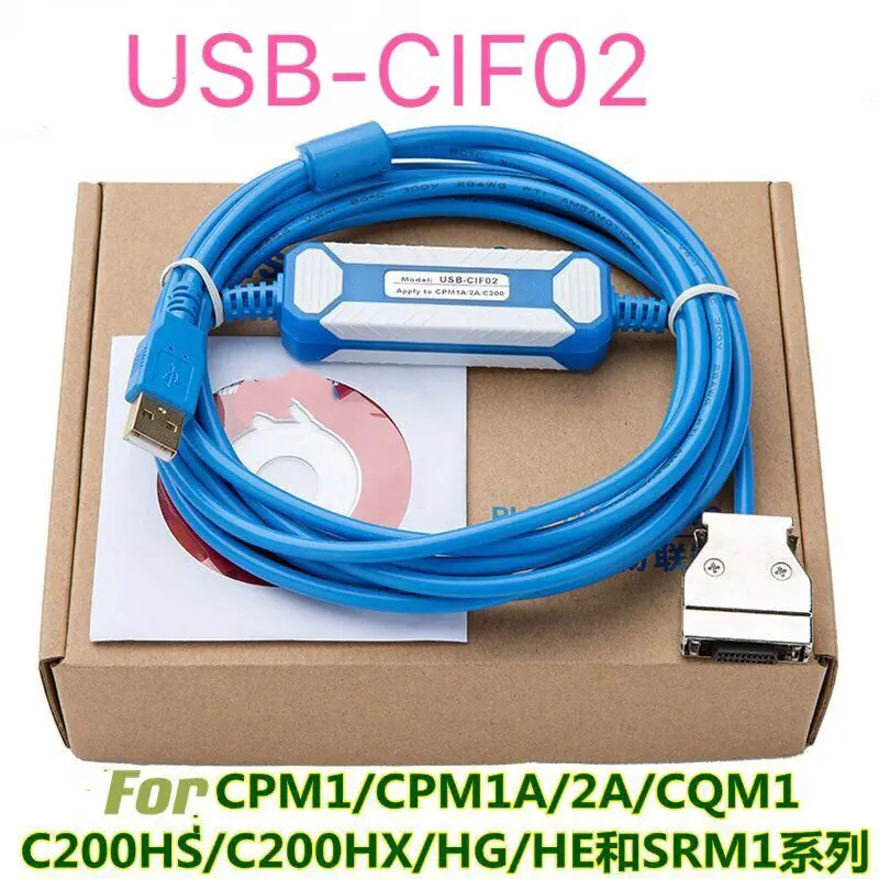 

NEW USB-CIF02 Gpld-plated Programming Cable Suitable For Omron PLC Communication CPM1 CPM1A/2A CQM1 C200HS C200HX/HG/HE