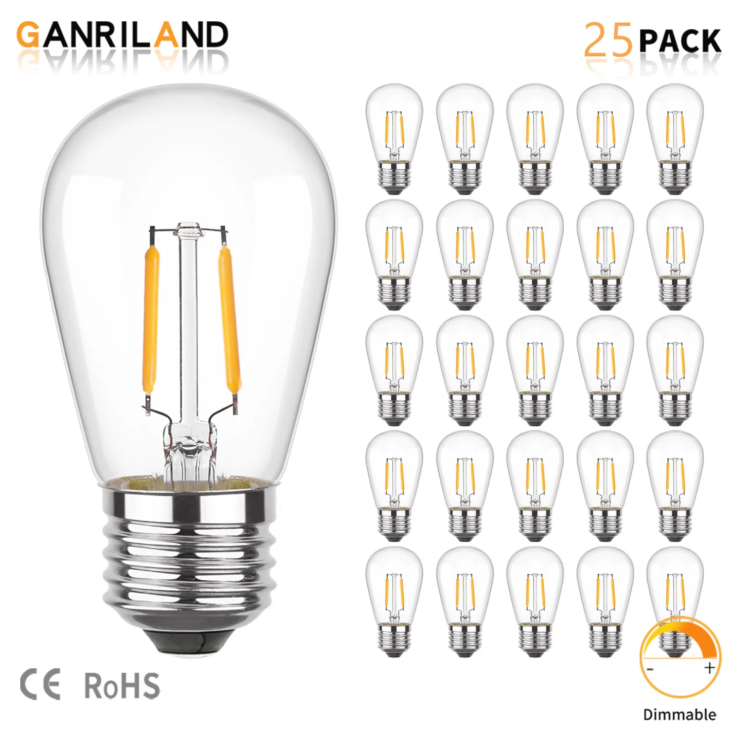 substituicao de luz de corda vintage regulavel s14 e27 220v 2700k 10w watt baixo 1w equivalente lampada incandescente 25 pcs 01