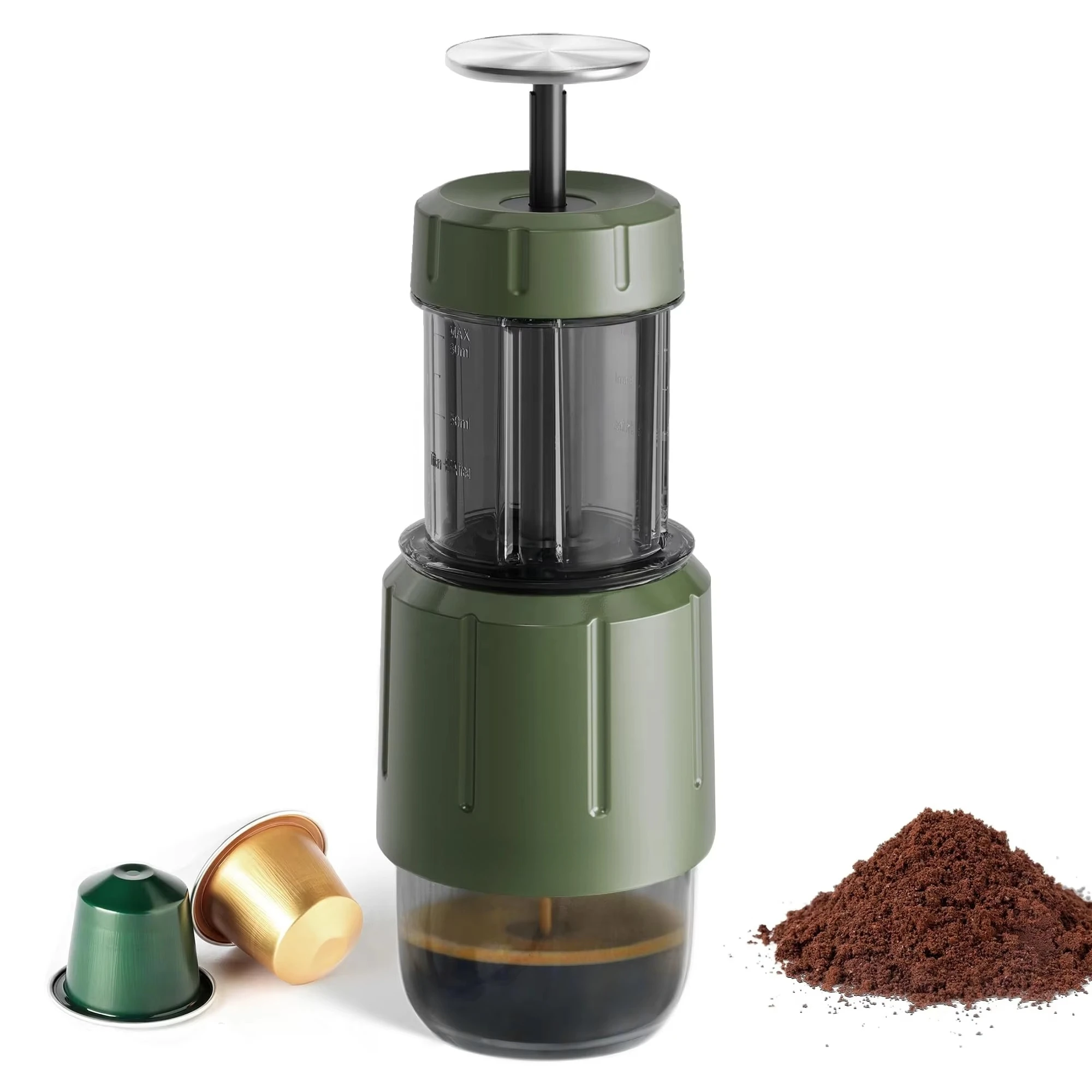 Hot Sale Portable Manual Plastic Espresso Machine Travel Capsule Mini H4D Hand-Pump Coffee Maker - view 2