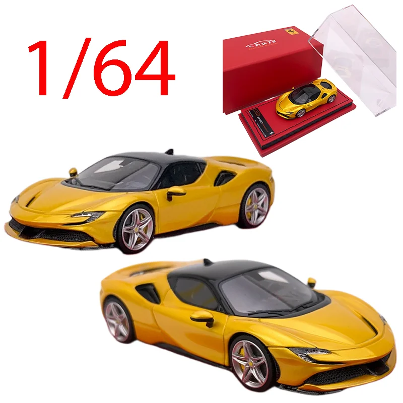 

ART Литой под давлением масштаб 1/64 Ferrari SF90 Hardtop, модель спортивного автомобиля из смолы Ferrari SF90, игровые автомобили, коллекционные орнаменты, игрушки для мальчиков