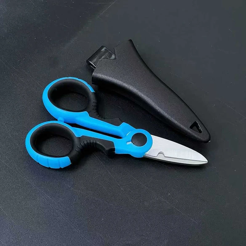 Stainless steel fishing scissors Accessories Pliers scissors PE braided wire electrician portable scissors fishing tool scissors