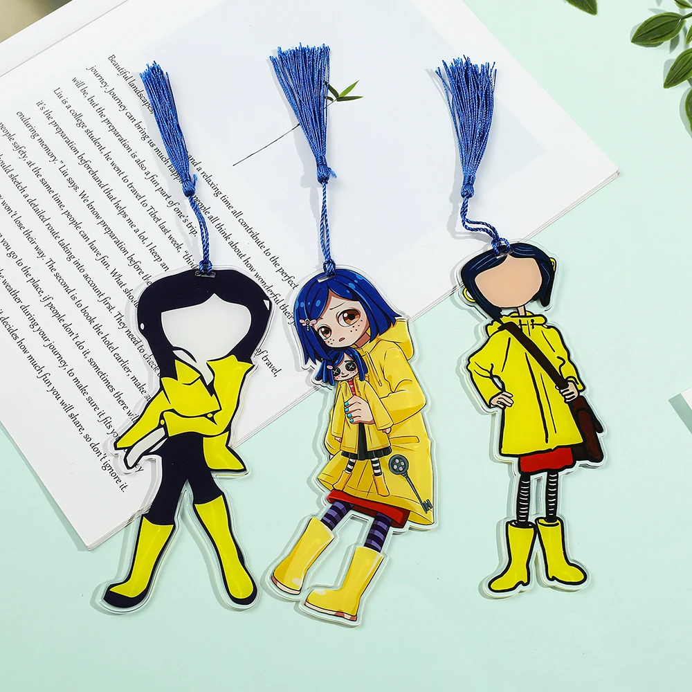 Coraline the Secret Door Acrylicl Book Mark Anime Fans Collection Reading Marker Gift for Friends Women Men School Supplies