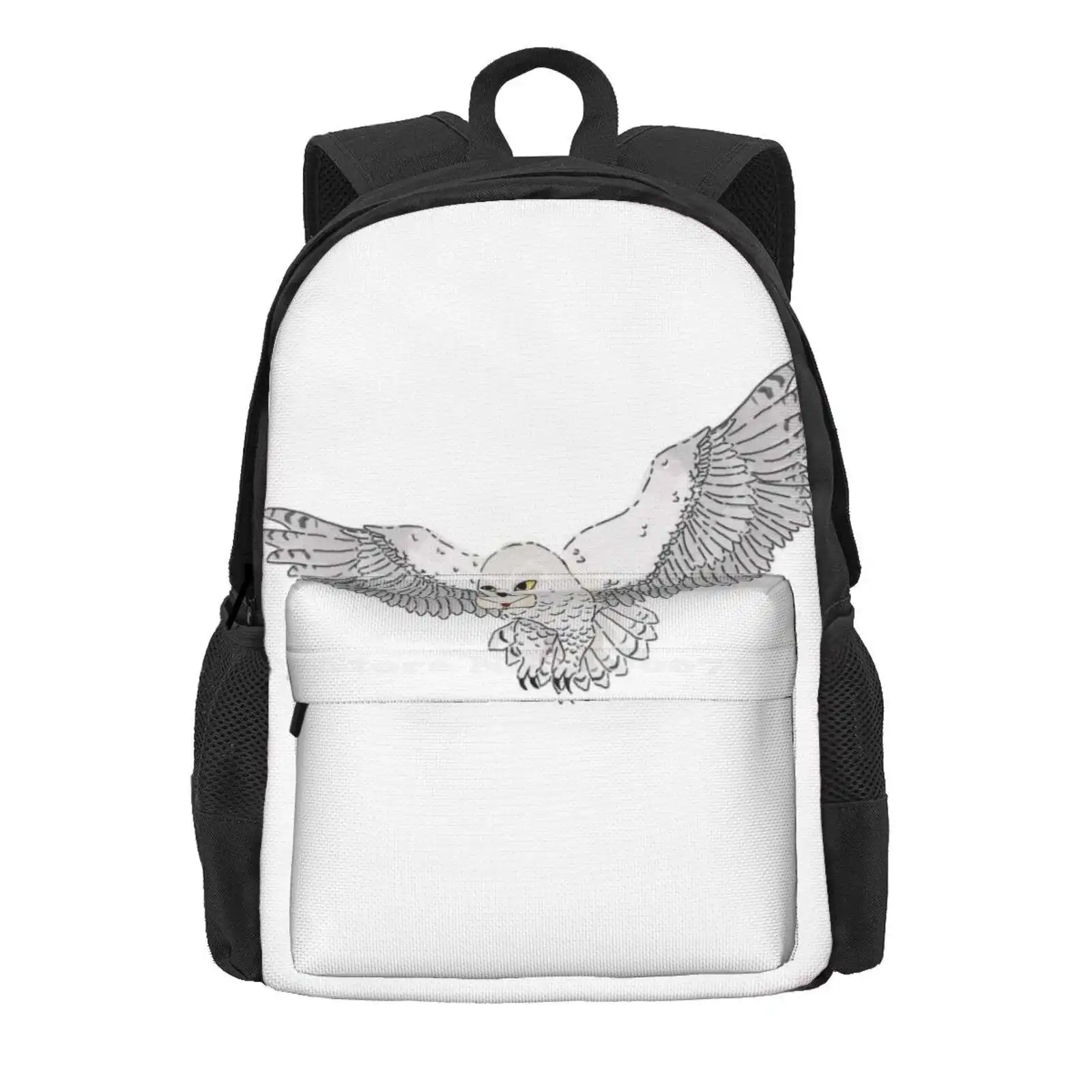 Hedwig :) Hot Sale Schoolbag Backpack Fashion Bags Hedwig Hp Letter White Owls Snowy Owls Flying Birds Hermione Granger Ron