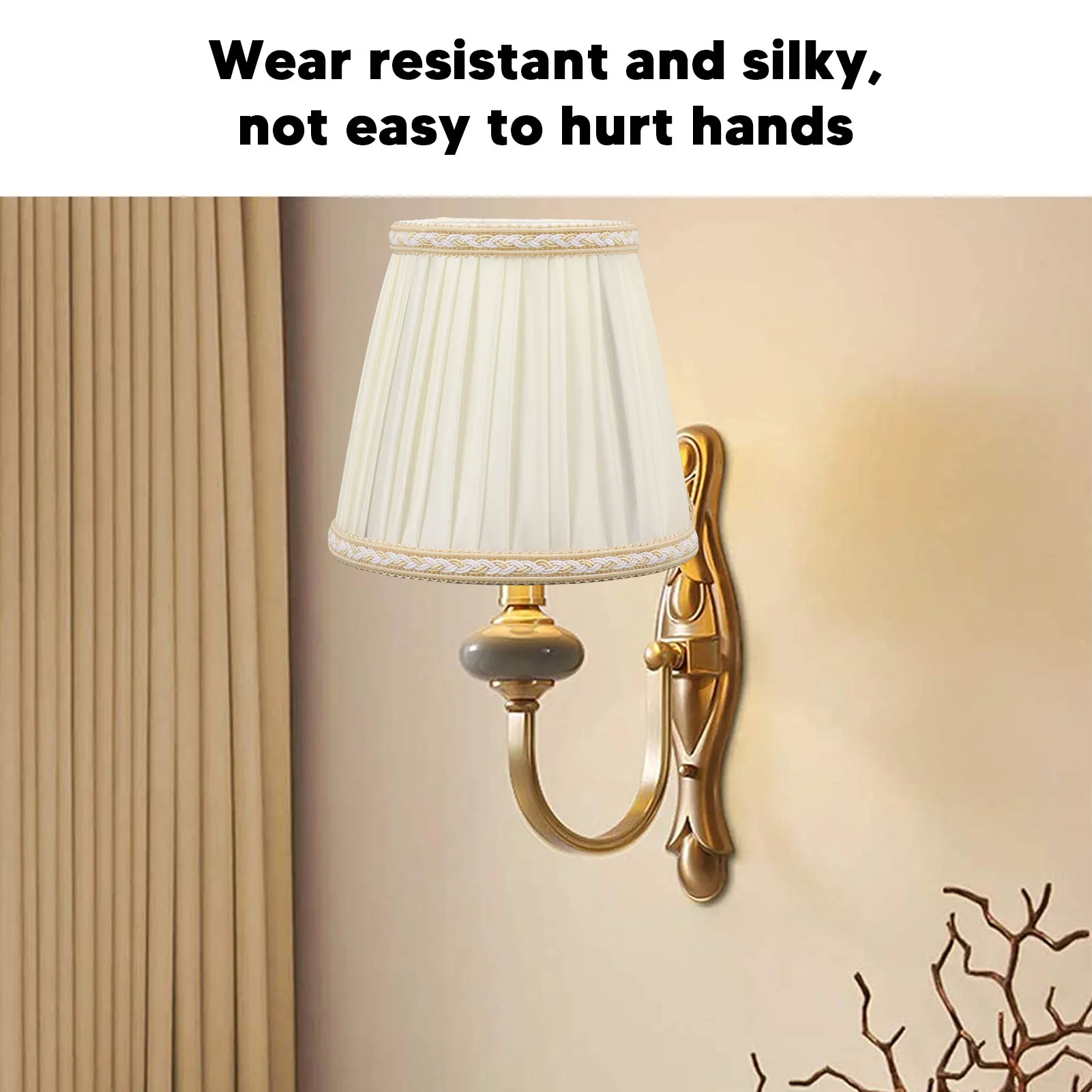 Modern Simple Fabric Lampshade Wear Resistant Decorative Lamp Shade Replacement for Wall Lamp Bedroom Living Room Home Decor
