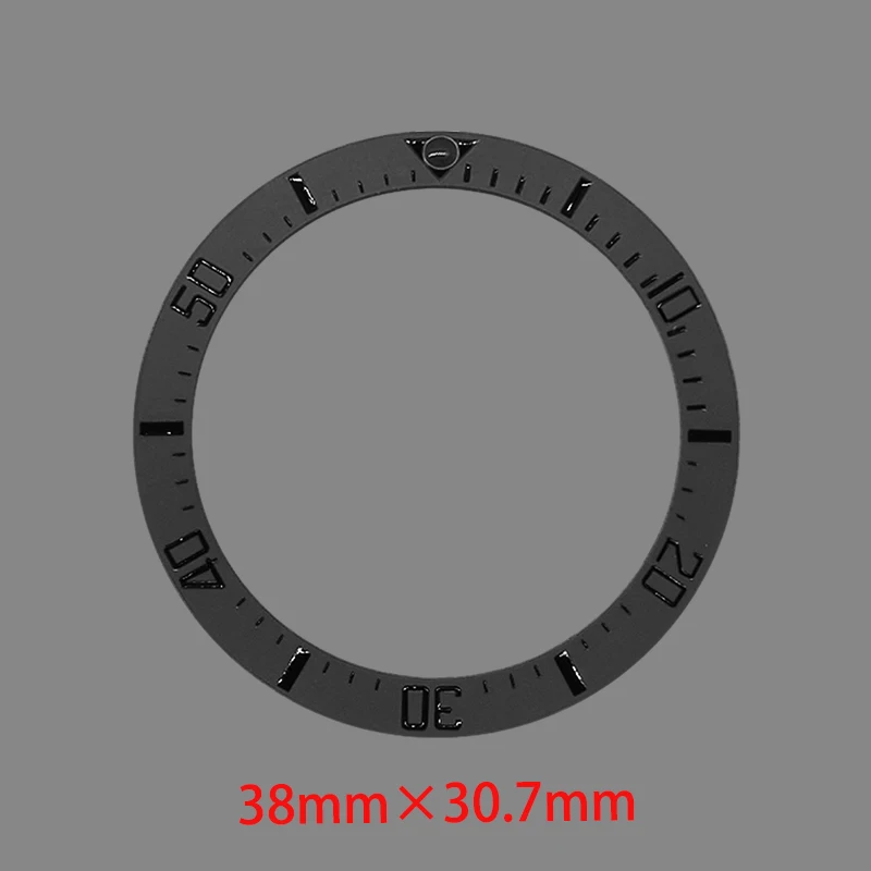 38mmx30.7mm Curved Ceramics Bezel Insert Fits SUB GMT SKX007 SKX009 Watch Case NH35 NH36 Movement Watch Bezel Rings Repair Parts
