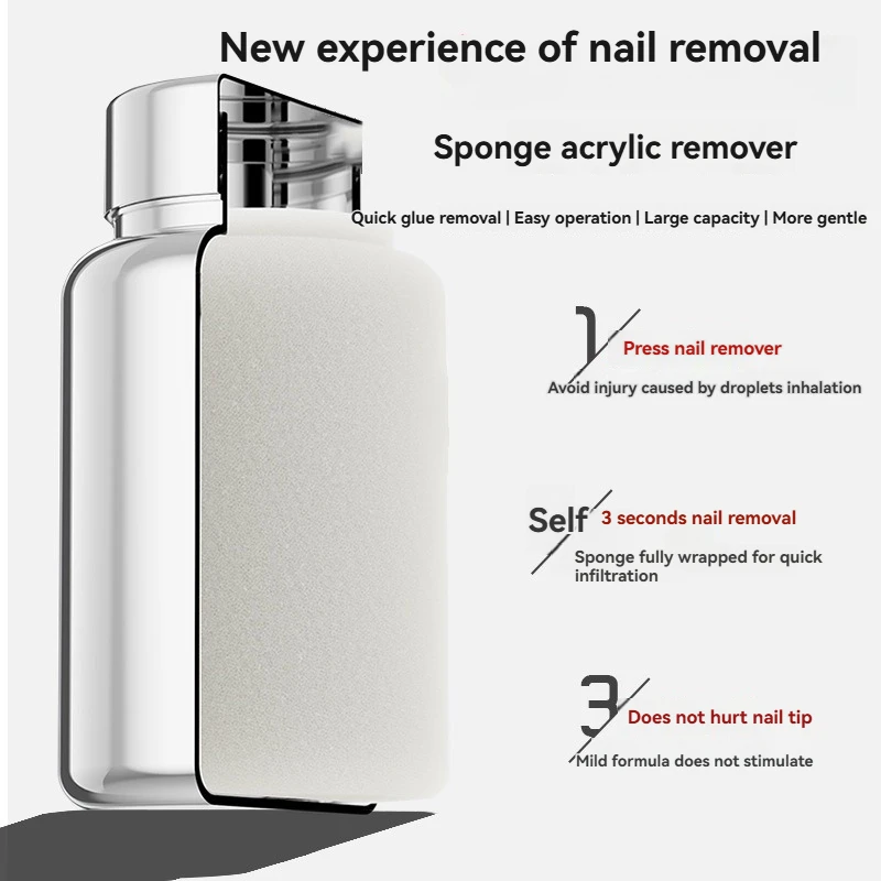 IDOL COLOR 120 ml/4,22 fl.oz Nagelkleber- und Nagellackentferner zum Aufdrücken – schnell wirkende 3-Sekunden-Einweichflüssigkeit