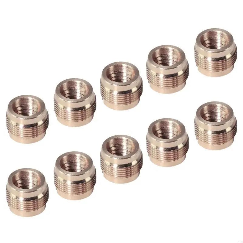 H37B 10pcs 5/8 ถึง 3/8 อะแดปเตอร์สกรูน็อตเกลียวสำหรับไมโครโฟนไมโครโฟนยืนตัวยึดคลิปไมโครโฟนปรับได้