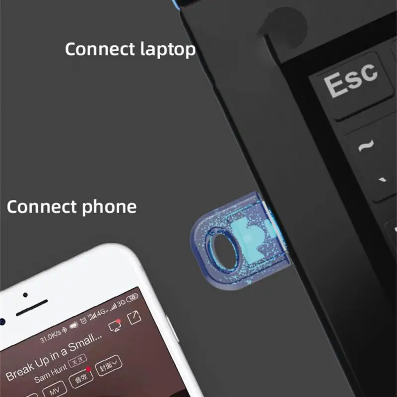 Hands-free Calling Car Stereo, USB Mini Aux Music Speakers, Suporte a Conexão Multi-Dispositivo, Receptor, 2 pcs, 5pcs