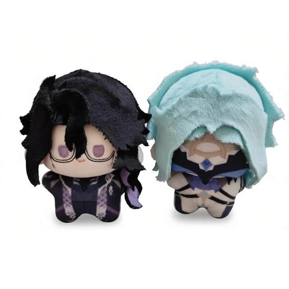Genshin Impact Il Dottore Pantalone Plüschpuppe 10cm Anhänger Stofftier Sammlerstück Rucksackpuppe Schul-Geburtstags-Weihnachtsgeschenk