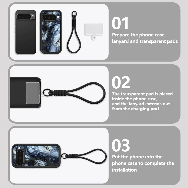 Shockproof Soft Phone Case For Google Pixel 10 9 8 7 Pro Pixel 9 10 Pro XL 7A 8A 9A Gradient Marble Pattern Silicone Back Cover view 4