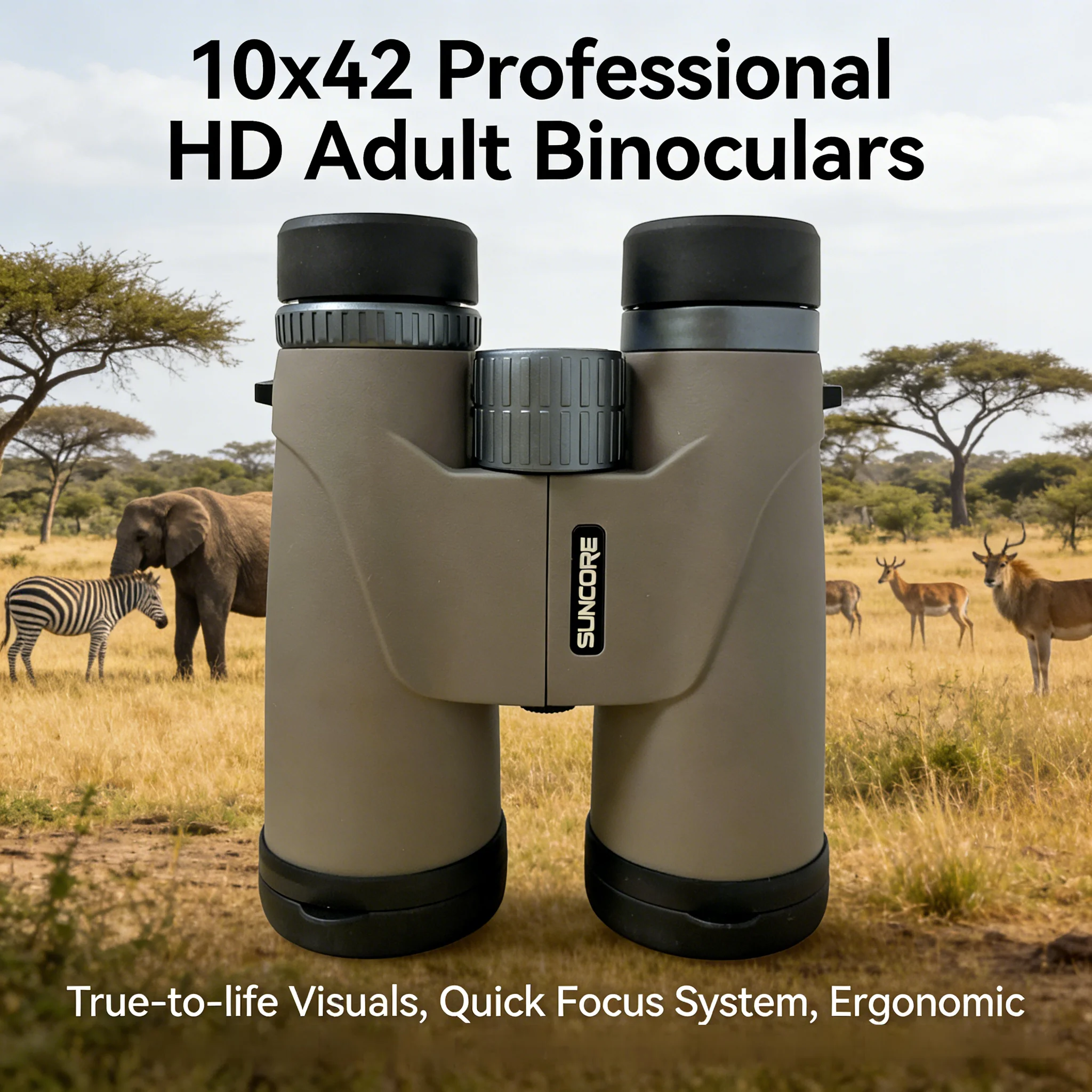 

Бинокль 10x42 XZ, подходит как для взрослых, так и для детей, идеально подходит для наблюдения за птицами, охоты на природе и осмотра достопримечательностей.