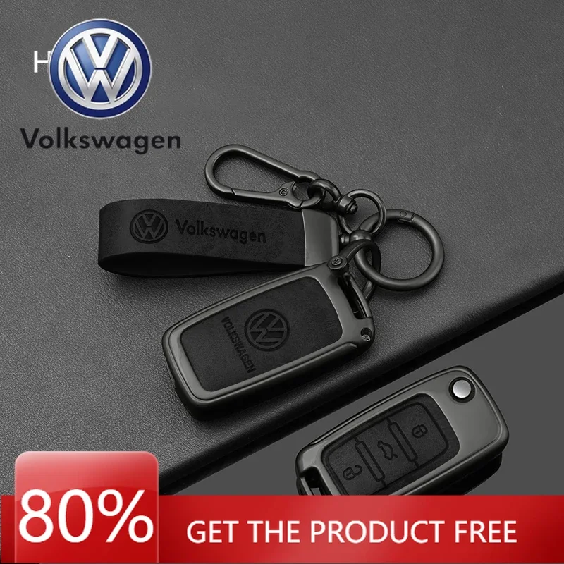 

Чехол для автомобильного ключа из сплава и кожи для VOLKSWAGEN VW Volkswagen Polo Tiguan Passat B5 B6 B7 Golf 4 5 6 MK6 Jetta Lavida