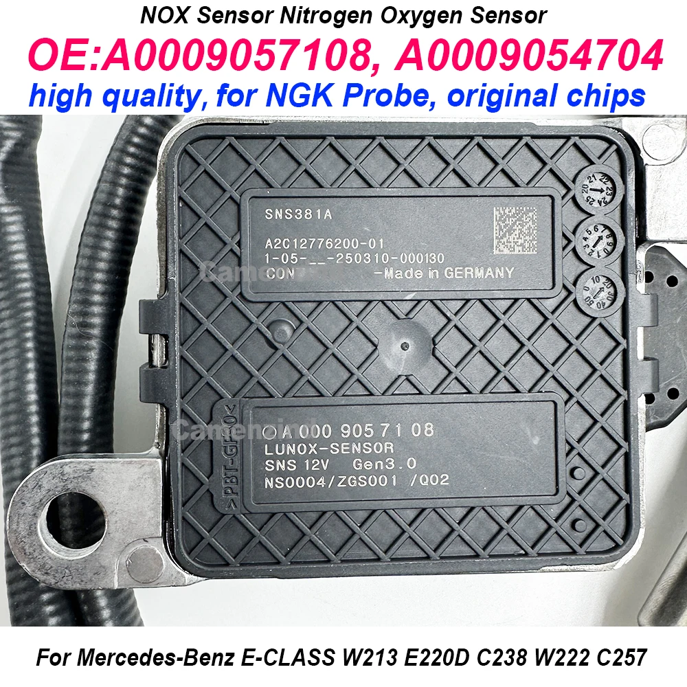 

A0009057108 A0009054704 0009057108 Датчик азота и кислорода NOx 12 В, новый для Mercedes-Benz E-CLASS W213 E220D C238 W222 C257
