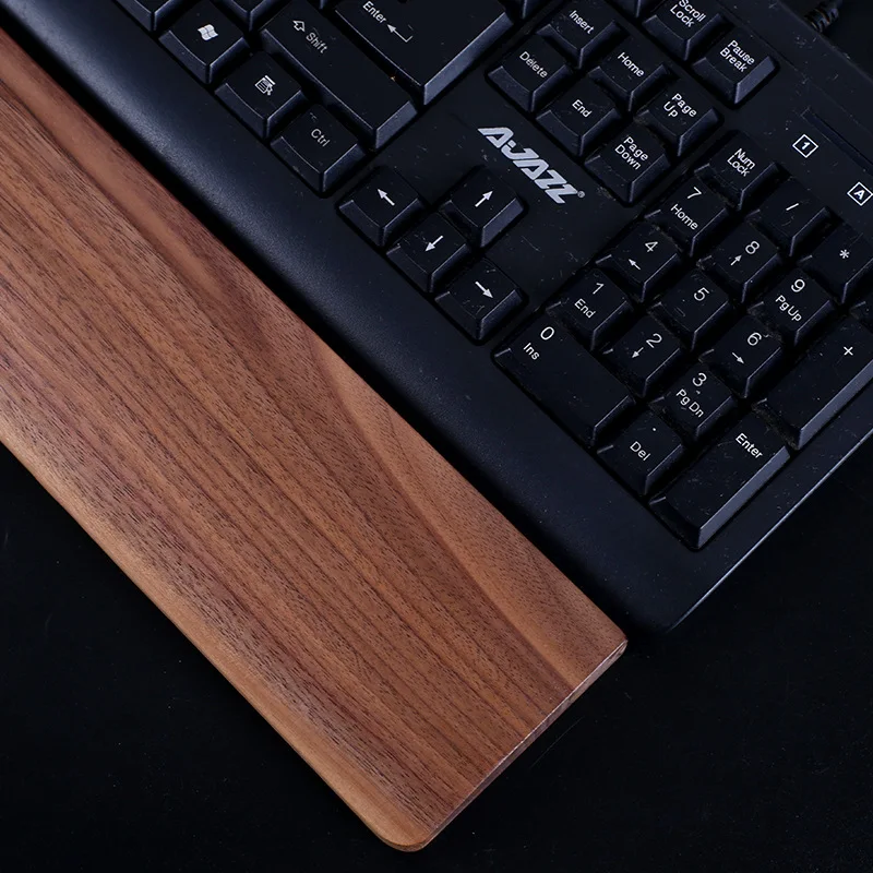 Wooden Keyboard Bracket Hand Bracket Black Walnut Wrist Wooden Mechanical Keyboard Wooden Hand Bracket Wrist Bracket Keycaps