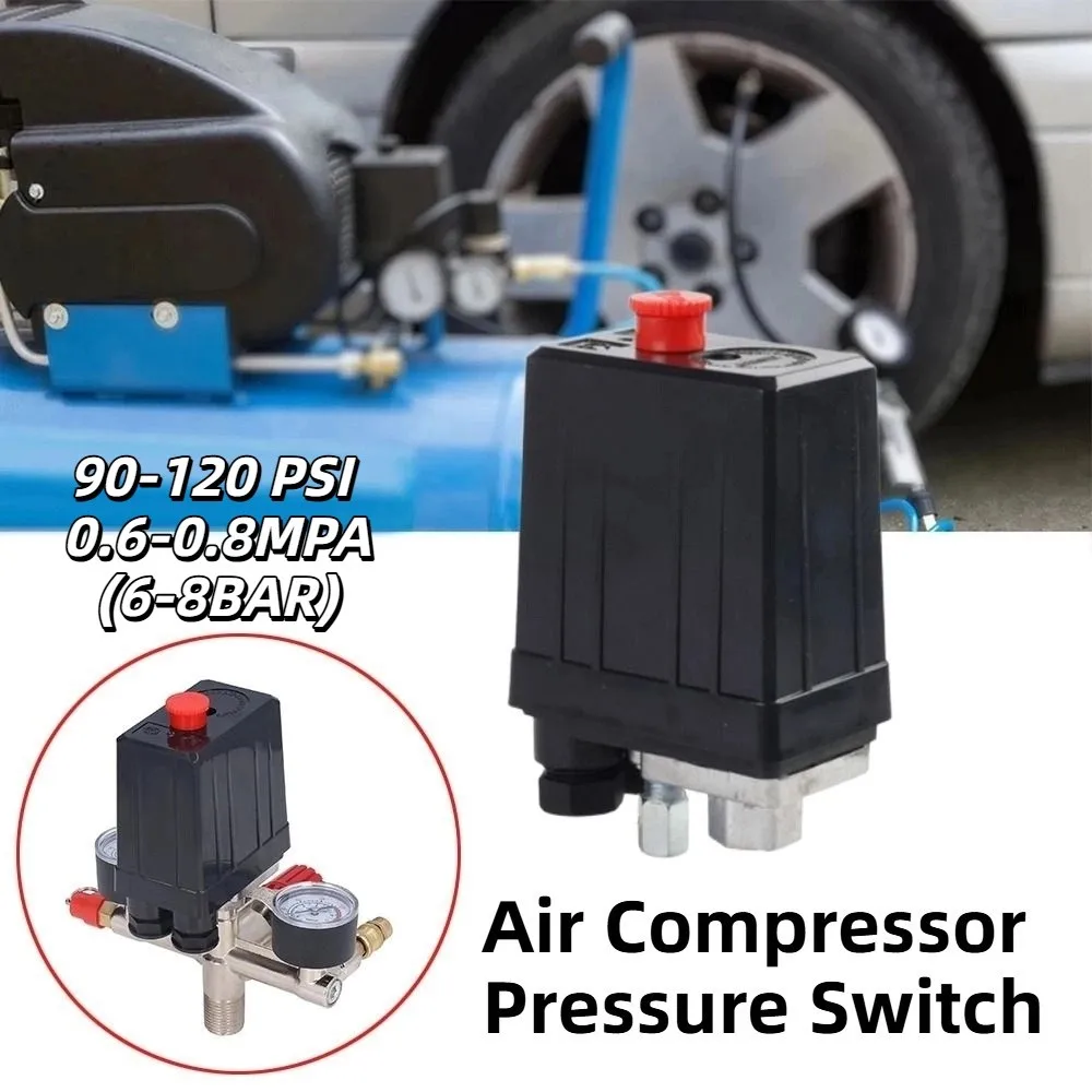 

Переключатель давления воздушного компрессора с пневматическим управлением, 1/4-портовый коллектор, автоматический переключатель давления воздуха