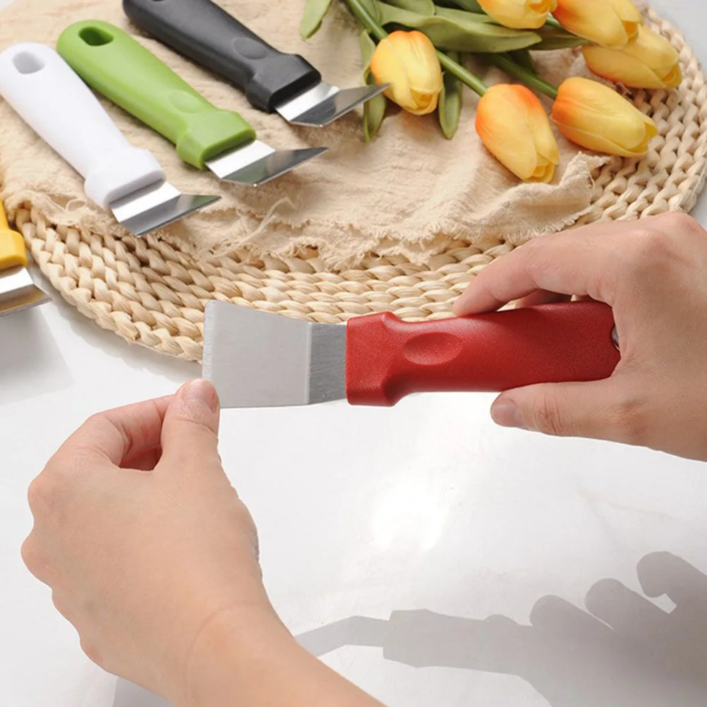 

5pcs Stainless Steel Plastic Shovel Small Refrigerator Ice Scrapers Room Doorstops Wedge Kitchen Gadgets Stove
