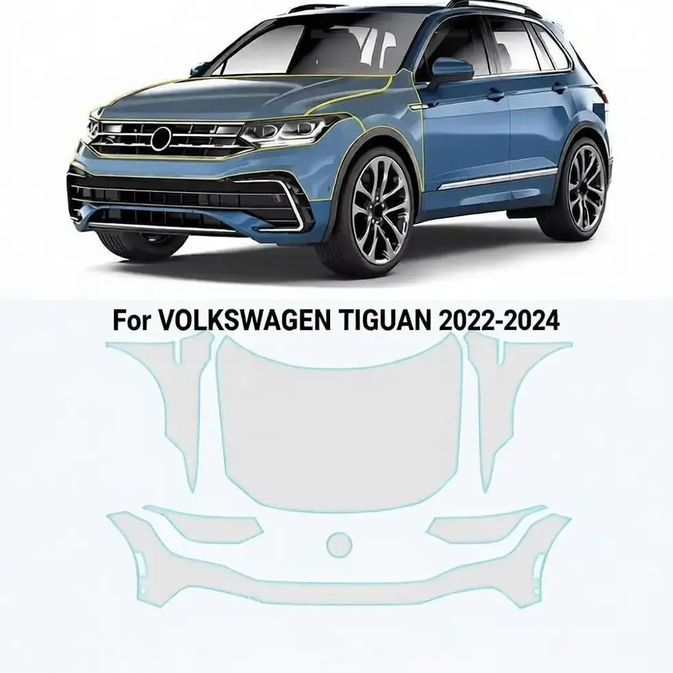 

For VOLKSWAGEN TIGUAN 2022-2024 TPU Pre-cut PPF Matte And Clear Paint Protective Film Custom Anti Scratch Self Healing Shield ﻿